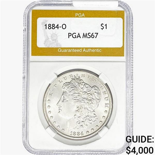 1884-O Morgan Silver Dollar PGA MS67