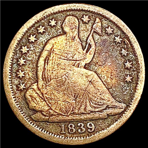 1839-O Seated Liberty Half Dime LIGHTLY CIRCULATED