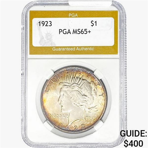 1923 Silver Peace Dollar PGA MS65+
