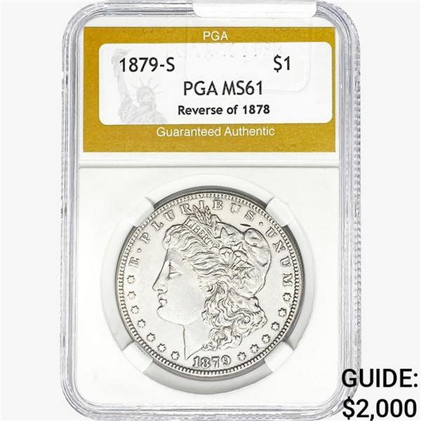 1879-S REV78 Morgan Silver Dollar PGA MS61
