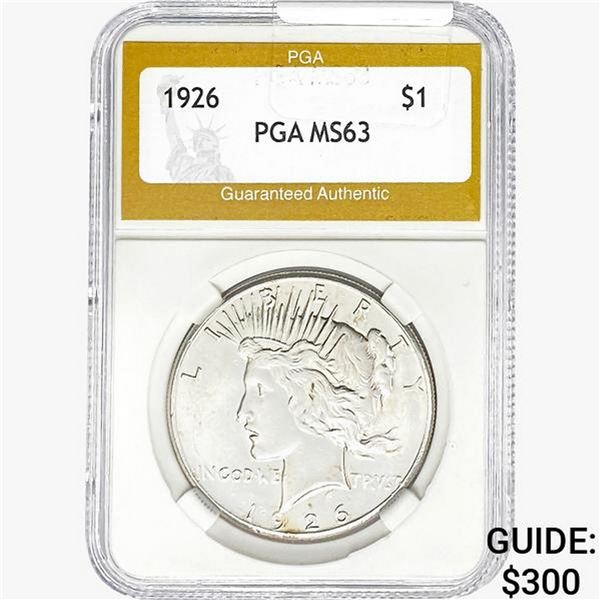 1926 Silver Peace Dollar PGA MS63