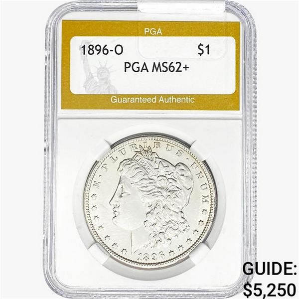 1896-O Morgan Silver Dollar PGA MS62+
