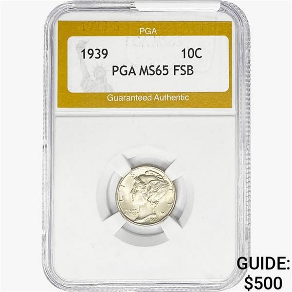 1939 Mercury Silver Dime PGA MS65 FSB