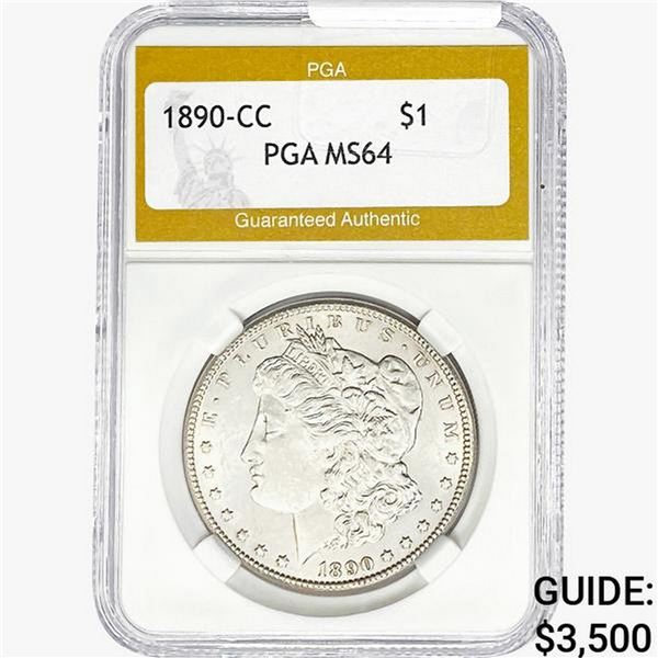 1890-CC Morgan Silver Dollar PGA MS64