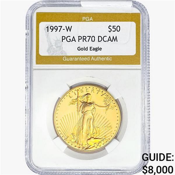 1997-W 1oz $50 AGE PGA PR70 DCAM