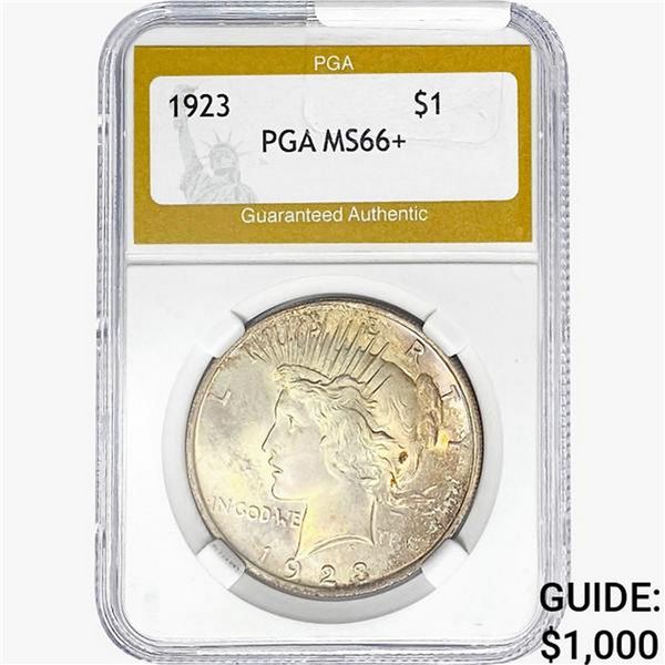 1923 Silver Peace Dollar PGA MS66+
