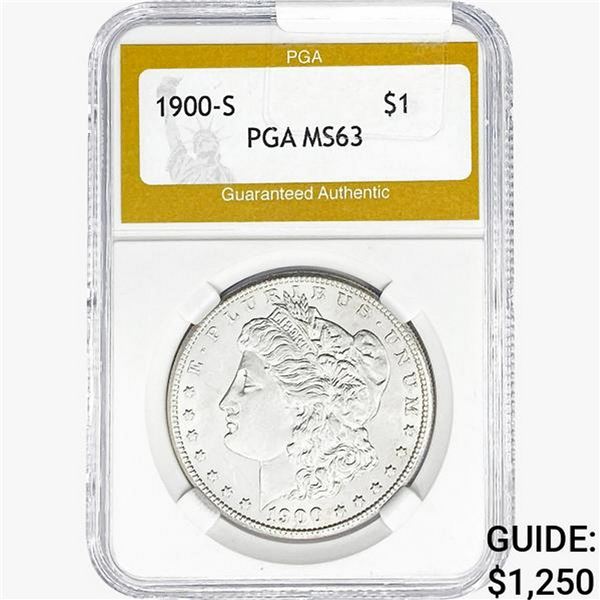 1900-S Morgan Silver Dollar PGA MS63