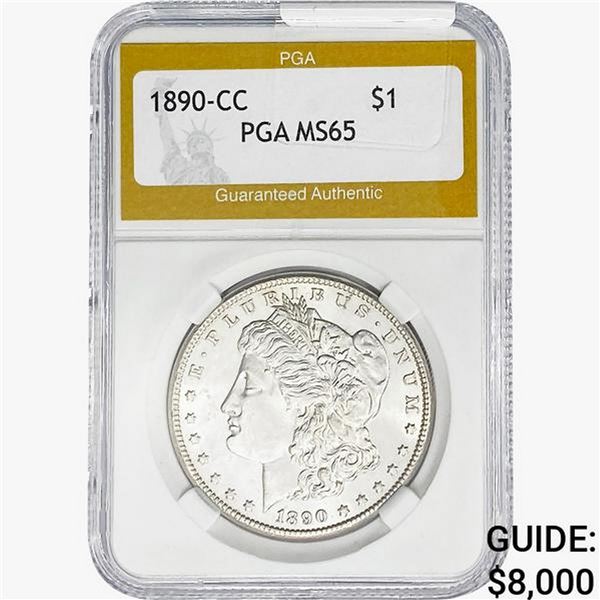 1890-CC Morgan Silver Dollar PGA MS65