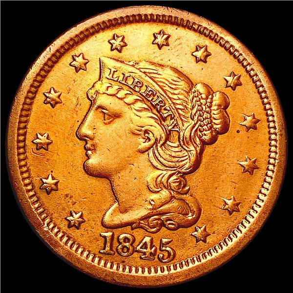 1845 Braided Hair Large Cent CHOICE AU