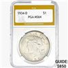 1934-D Silver Peace Dollar PGA MS64