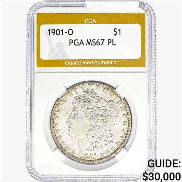 1901-O Morgan Silver Dollar PGA MS67 PL