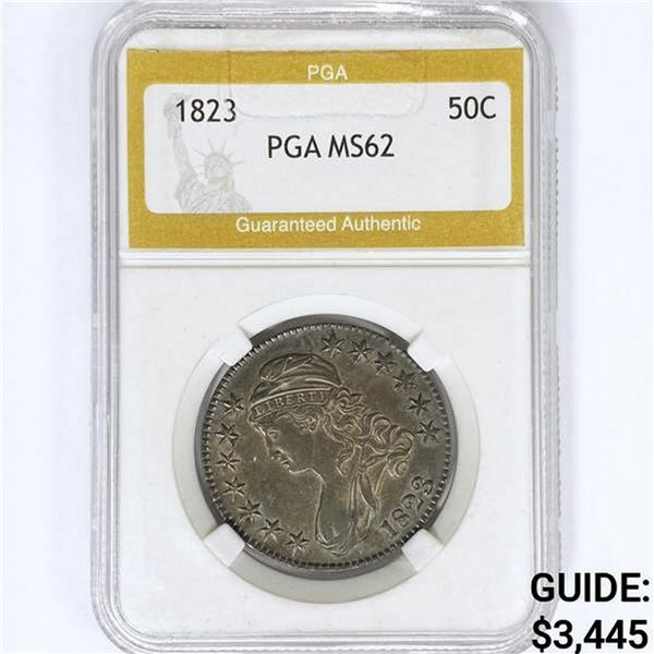 1823 Capped Bust Half Dollar PGA MS62