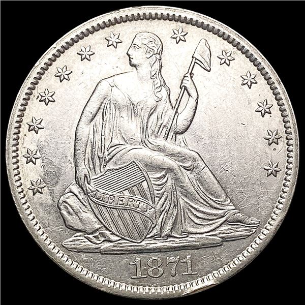 1871-S Seated Liberty Half Dollar CHOICE BU