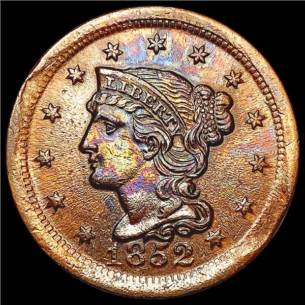 1852 Braided Hair Large Cent CHOICE AU
