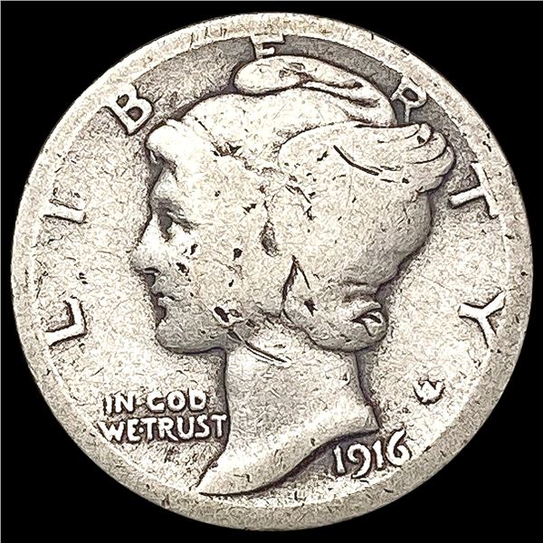 1916-D Mercury Dime NICELY CIRCULATED
