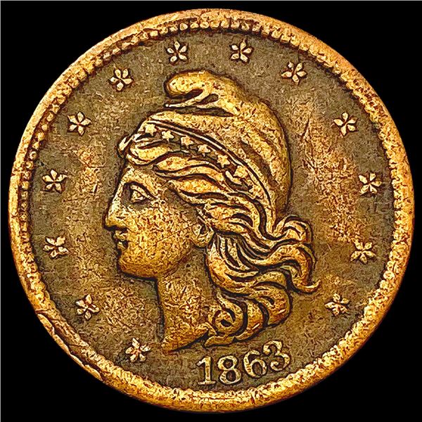 1863 Civil War Token LIGHTLY CIRCULATED