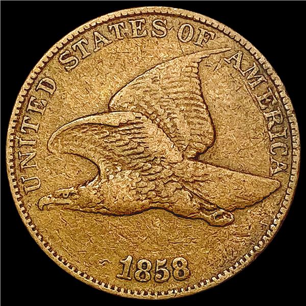 1858 Flying Eagle Cent NEARLY UNCIRCULATED