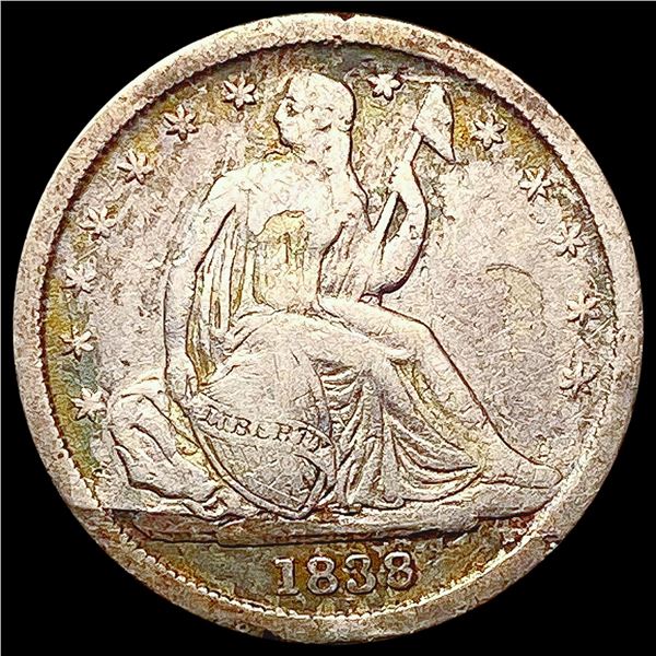 1838 Seated Liberty Dime LIGHTLY CIRCULATED
