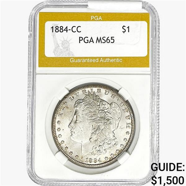 1884-CC Morgan Silver Dollar PGA MS65