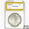1884-CC Morgan Silver Dollar PGA MS65