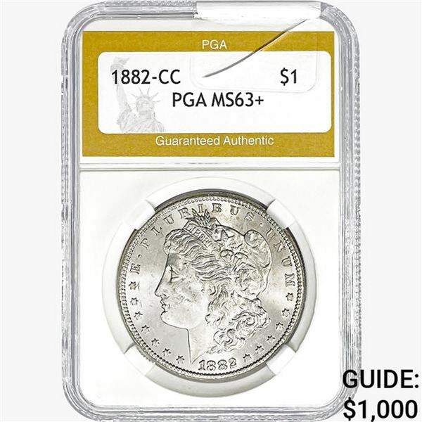 1882-CC Morgan Silver Dollar PGA MS63+