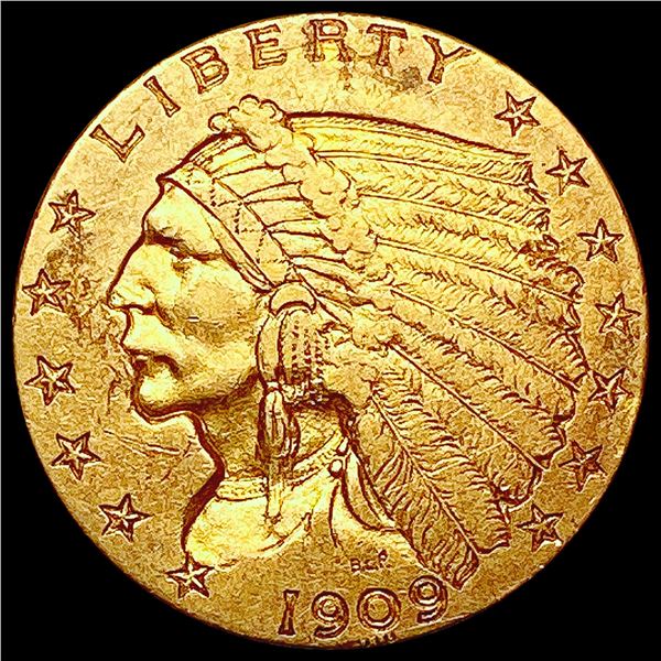 1909 $2.50 Gold Quarter Eagle UNCIRCULATED