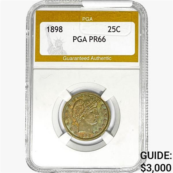 1898 Barber Quarter PGA PR66
