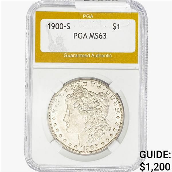 1900-S Morgan Silver Dollar PGA MS63