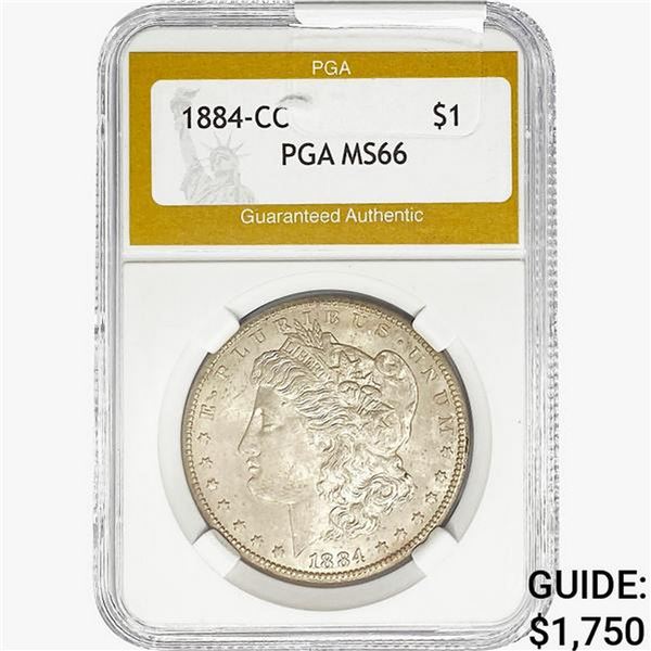 1884-CC Morgan Silver Dollar PGA MS66