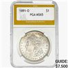1891-O Morgan Silver Dollar PGA MS65
