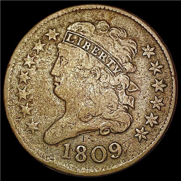 1809 Classic Head Half Cent LIGHTLY CIRCULATED