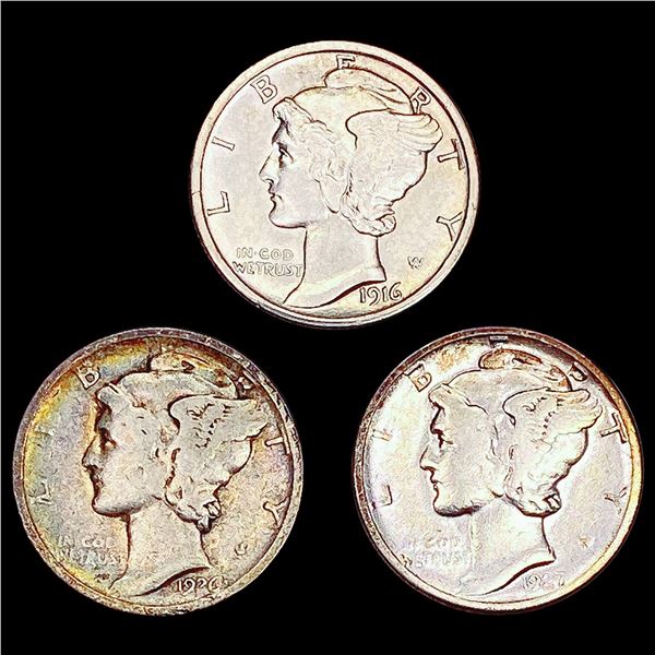 [3] 1916-1927 Mercury Dime HIGH GRADE