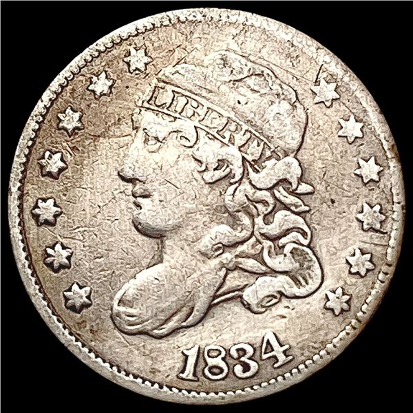 1834 Capped Bust Half Dime LIGHTLY CIRCULATED
