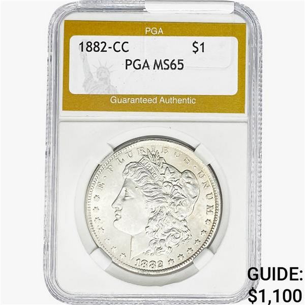 1882-CC Morgan Silver Dollar PGA MS65