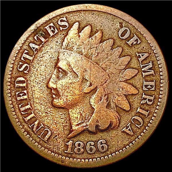 1866 Indian Head Cent NICELY CIRCULATED