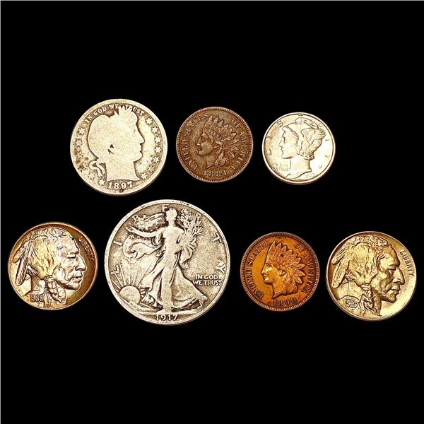 [7] 1884-1939 U.S. Type Coin Lot HIGH GRADE