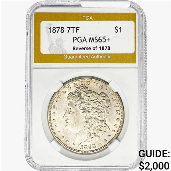 1878 REV78 Morgan Silver Dollar PGA MS65+