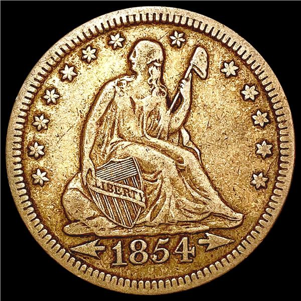 1854 Seated Liberty Quarter LIGHTLY CIRCULATED