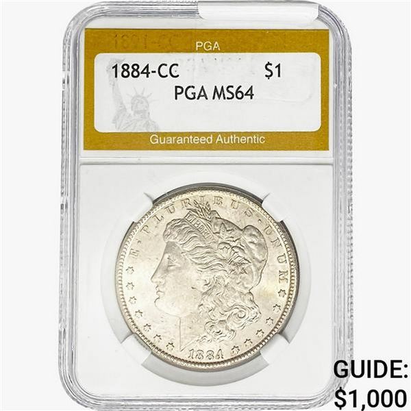 1884-CC Morgan Silver Dollar PGA MS64
