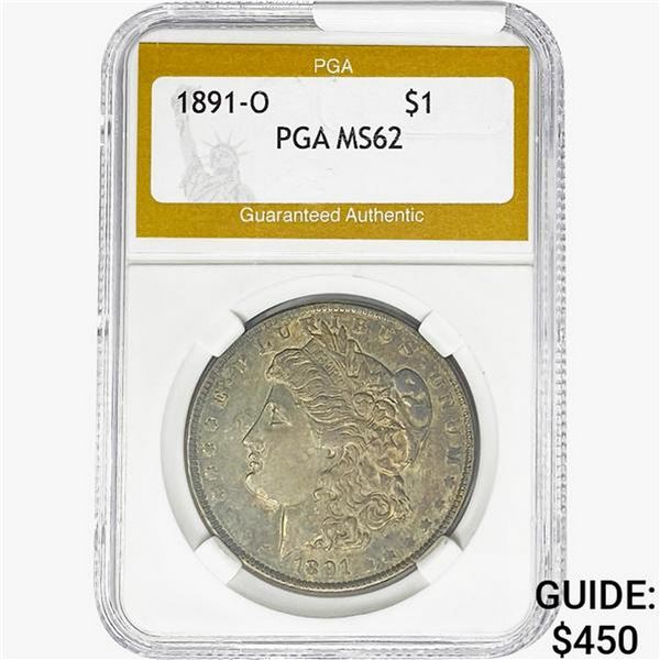 1891-O Morgan Silver Dollar PGA MS62