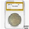 1891-O Morgan Silver Dollar PGA MS62