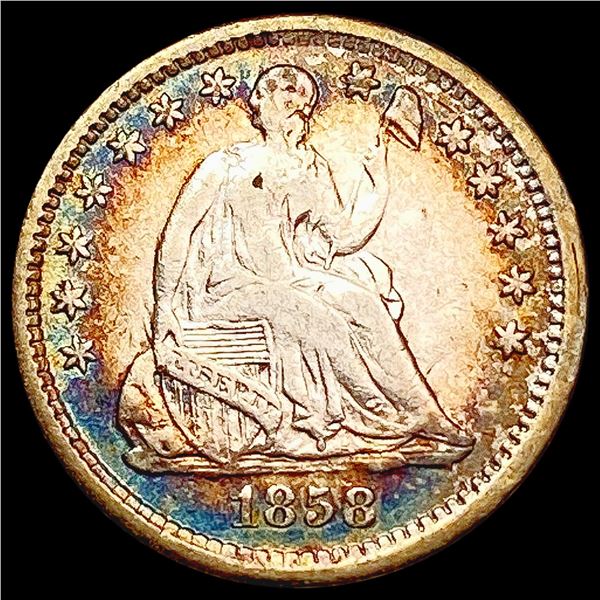 1858-O Seated Liberty Half Dime CLOSELY UNCIRCULATED