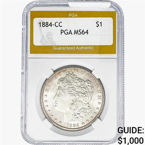 1884-CC Morgan Silver Dollar PGA MS64