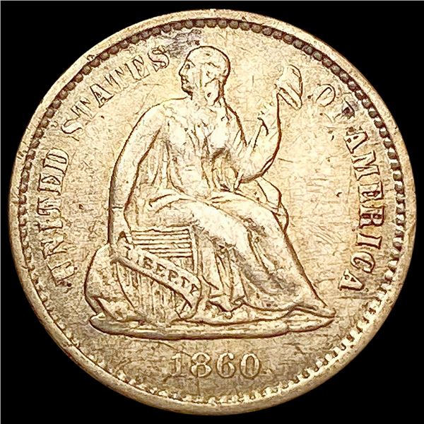 1860-O Seated Liberty Half Dime CLOSELY UNCIRCULATED