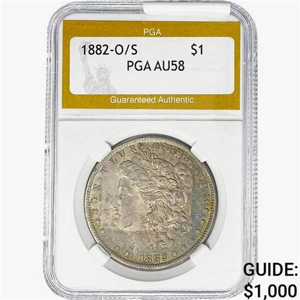 1882-O/S Morgan Silver Dollar PGA AU58