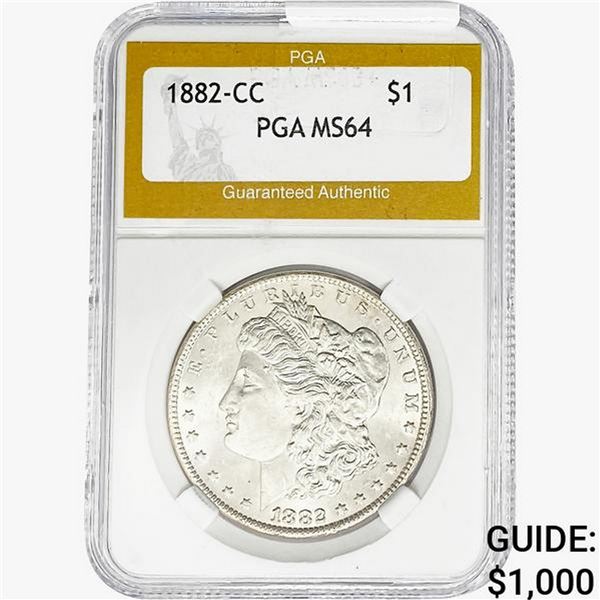 1882-CC Morgan Silver Dollar PGA MS64