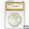 Image 1 : 1882-CC Morgan Silver Dollar PGA MS64