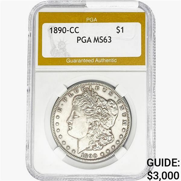 1890-CC Morgan Silver Dollar PGA MS63