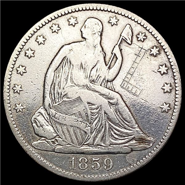 1859-O Seated Liberty Half Dollar LIGHTLY CIRCULATED