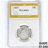 Image 1 : 1877 Seated Liberty Quarter PGA MS63